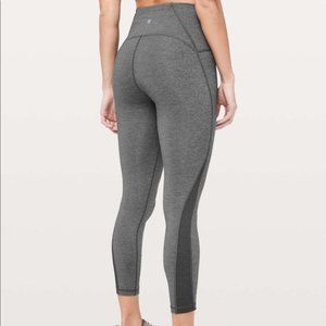 Lululemon train times yoga pants 7/8 length Heathered Grey Size 2 leggings